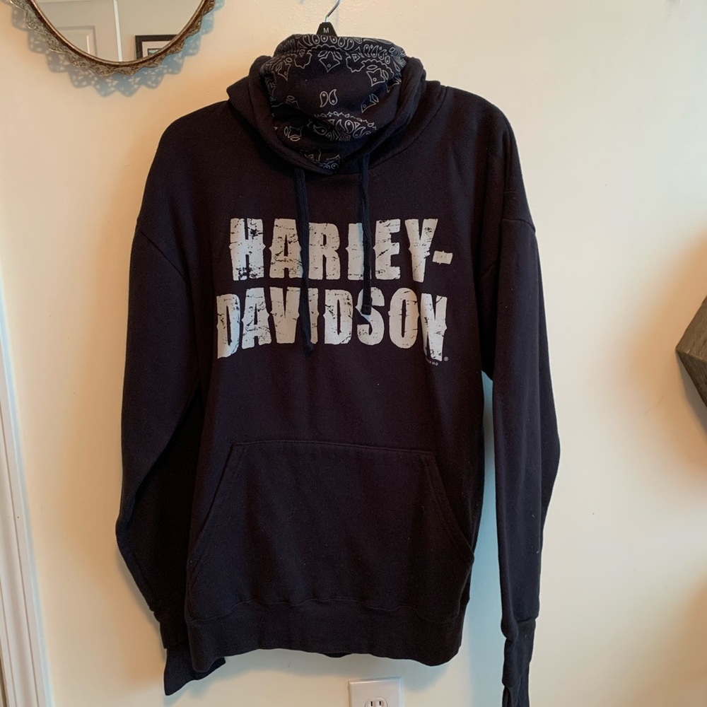 Harley Davidson Hoodie with pull-up Facemask
